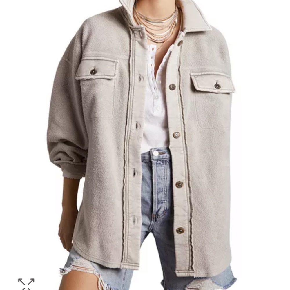 Free People Ruby Jacket Size Small in Stone